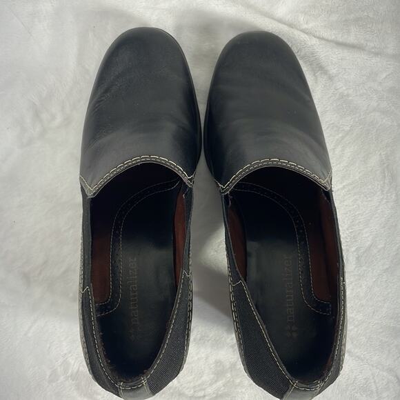 Naturalizer Leather and Flex Chunk Heel Black Shoe Size 6.  Classic and Cute! - Picture 15 of 15